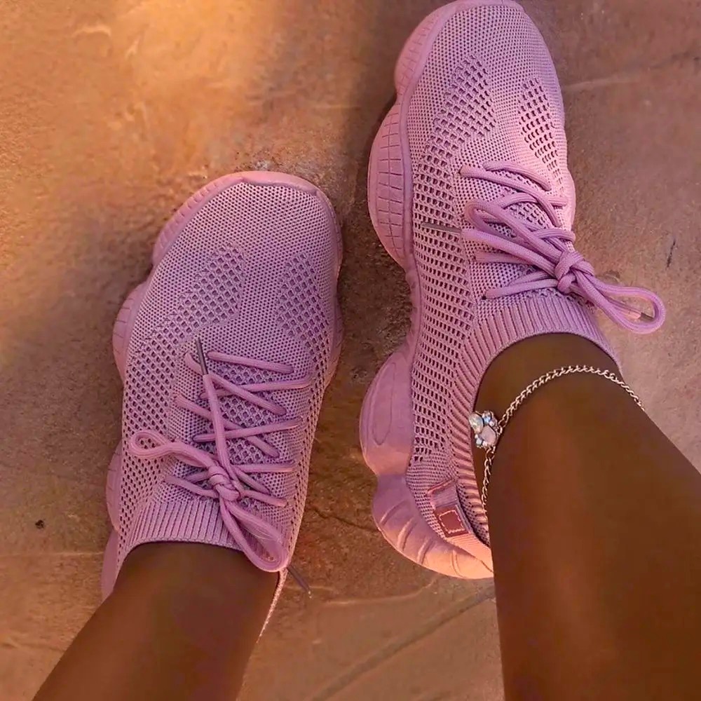 Light Pink Breathable Sneakers